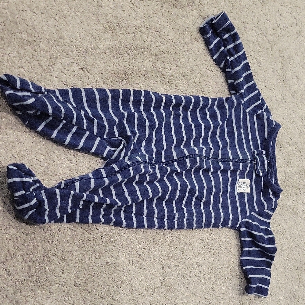 Carter's Blue and White Striped Footie One Piece